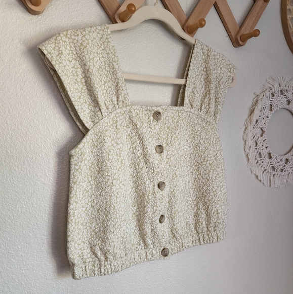 Madewell Floral Jacquard Button-Front Top - Picture 6 of 10